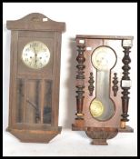 A 19th century vienna regulator wall clock in deco