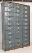 A large Industrial mid century 30 section fall fro