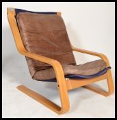 Noboru Nakamura (after Alvar Aalto 1939 ) A bentwood 20th century Poang chair ( not ikea ) having