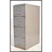 A mid century Industrial grey metal 3 drawer filin