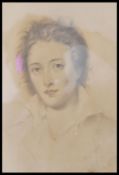 A 19th Century print of Poet Percy Bysshe Shelley, the black and white print being framed and glazed