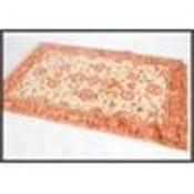 A large Persian Ziegler carpet - rug having beige ground with geometric decoration and borders.