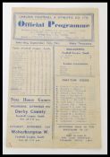 War Time Football Program - Chelsea Football & Athletic Co Ltd Official Program for Chelsea v