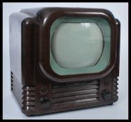 A stunning vintage 20th Century Art Deco bakelite Bush TV, Bush Radio Television Receiver TV22,