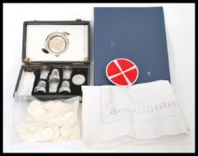 A vintage cased Portable Church Communion Set to include glasses, cloth, bread, prayers etc please