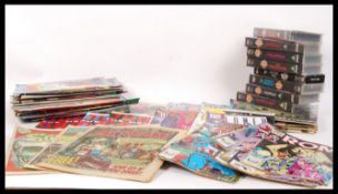 ASSORTED VINTAGE COMICS AND BBC DOCTOR WHO VHS TAPES