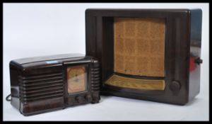 A vintage 20th Century bakelite cased Art Deco valve radio receiver by Pilot ' LIttle Maestro '