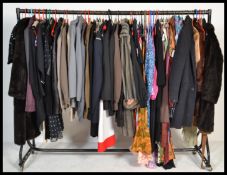 A collection of vintage clothing to includeTarga mens leather jacket, morlands ladies pig skin