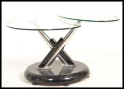 A 20th Century Dwell modernist /  retro style rotating / swivel / metamorphic glass and metal