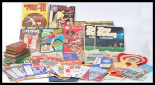 A collection of vintage and retro 20th Century football memorabilia to include a Liverpool League