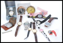 A group of vintage watches to include boxed Pulsar watch, Sekonda, Casio, Rotary, Philip Persio,