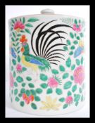 A 19th century Chinese famille Verte lidded biscui