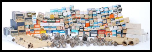 A large collection of vintage 20th Century radio valves, most unused in original boxes with some