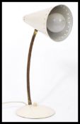 A vintage 20th century retro Terence Conran for Habitat goose neck anglepoise lamp having pierced