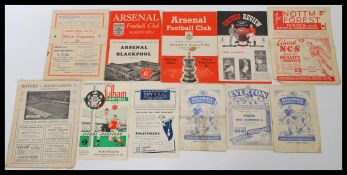 A collection of football programmes dating to the mid 20th Century to include Manchester City v