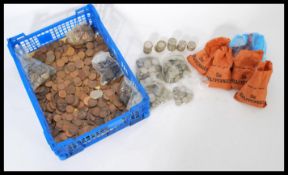 A large and impressive collection of 20th century pre decimal British coins to include approx 2500