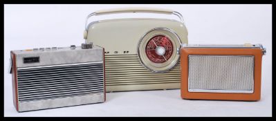 A group of three vintage 20th Century portable transistor radios to include a Roberts R727 AM / FM 5