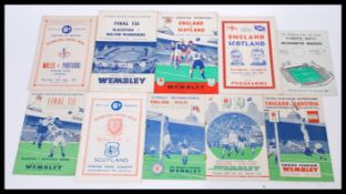 A collection of football programs dating from the 1950's to include FA Cup final's and