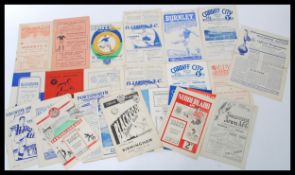A collection of vintage mid 20th Century football programmes to include Tottenham Hotspurs v Aston