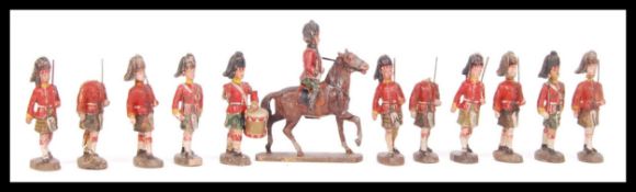 COLLECTION OF ELASTOLIN SCOTTISH GUARDS FIGURES