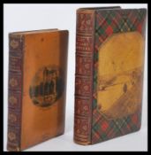 The Works of Sir Walter Scott - Mauchline ware - Two Mauchline ware books one being Lay of the