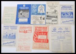 A collection of vintage 20th Century Football Programmes dating to the mid Century to include West