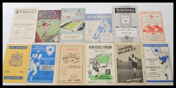 A collection of football programmes to include Leeds United v Queens Park Rangers 1950-1951,