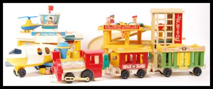 VINTAGE FISHER PRICE PLAYSETS AND VEHICLES