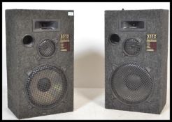 A pair of large American made Acoustic Studio Monitor speakers having makers plaques. Please see