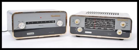A vintage 20th Century Heathkit Model F.M. - 4U radio tuner together with a Heathkit Model AFM - 1.