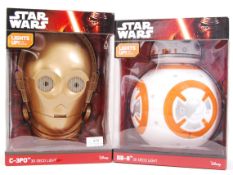 TWO STAR WARS DISNEY ' 3D DECO LIGHT ' WALL LIGHTS