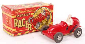 RARE VINTAGE MARX TOYS ' MECHANICAL MIDGET RACER ' CLOCKWORK TOY