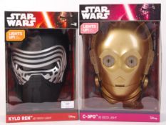TWO STAR WARS DISNEY ' 3D DECO LIGHT ' WALL LIGHTS