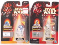HASBRO STAR WARS EPISODE 1 AUTOGRAPHED CARDED ACTION FIGURES