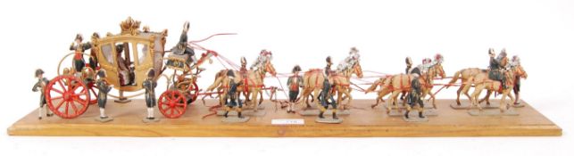 RARE 1930'S LEAD NAPOLEONIC PROCESSION FIGURE SET ON PLINTH