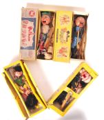 VINTAGE BOXED PELHAM PUPPET PUPPETS - SCHOOLMASTER, DUTCH BOY ETC
