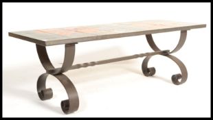 A vintage 20th century 1960's 'Space Age' tile top