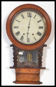 A 19th century Victorian American walnut wall cloc