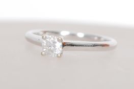 An 18ct white gold single stone diamond solitaire