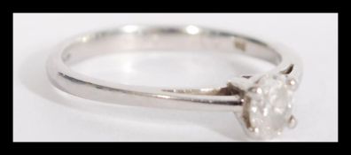 A fantastic 950 grade Platinum and diamond solitai