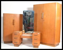 A 1930's Art Deco Czech 3 piece bedroom suite in o