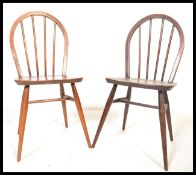 A pair of vintage 20th century Windsor hoop back s