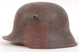 RARE WWI FIRST WORLD WAR GERMAN M16 CAMOUFLAGE HELMET