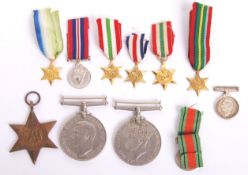 WWII MEDAL GROUP & COLLECTION OF MINIATURE MEDALS