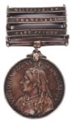 RARE VICTORIAN BOER WAR QUEEN'S SOUTH AFRICA MEDAL & CLASPS