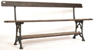 RARE VINTAGE NORTH WALES CAST IRON RAILWAY STATION BENCH