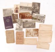 WWI FIRST WORLD WAR GERMAN EPHEMERA - POSTCARDS, PHOTOGRAPHS ETC