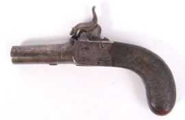 ANTIQUE 19TH CENTURY BOOTH OF DURHAM PERCUSSION CAP PISTOL