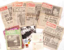 JEREMY THORPE - ASSORTED NEWSPAPERS & TRIAL RELATED MATERIAL