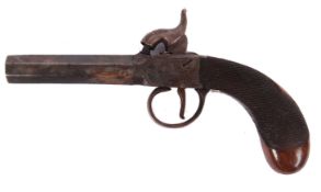 ANTIQUE 18TH CENTURY PERCUSSION CAP POCKET PISTOL